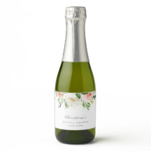 Spring Romance Mini Sparkling Wine Bottle Labels