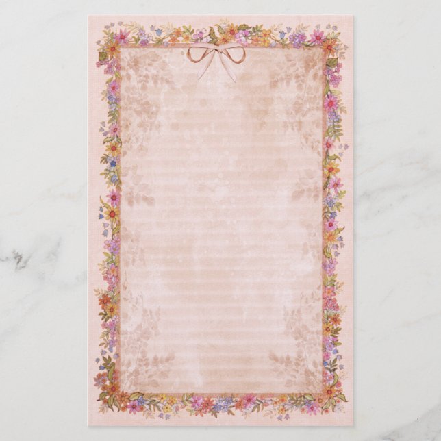 Spring Romance - Pink Stationery (Front)
