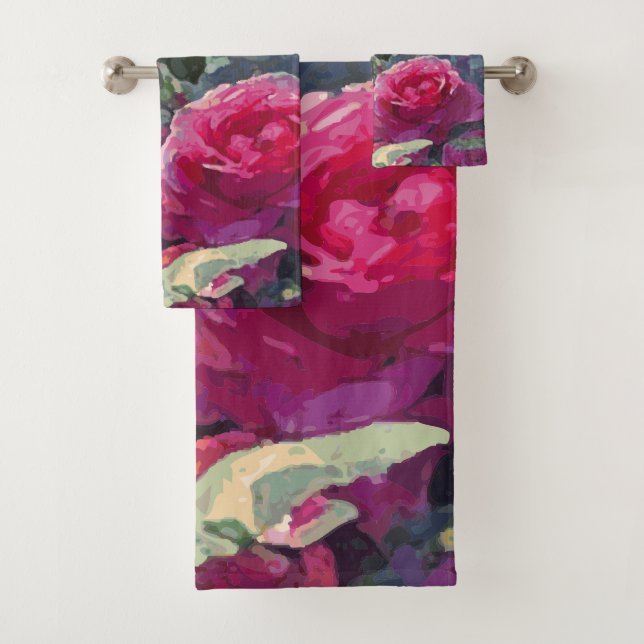 Spring Roses - Bath Towel Set (Insitu)