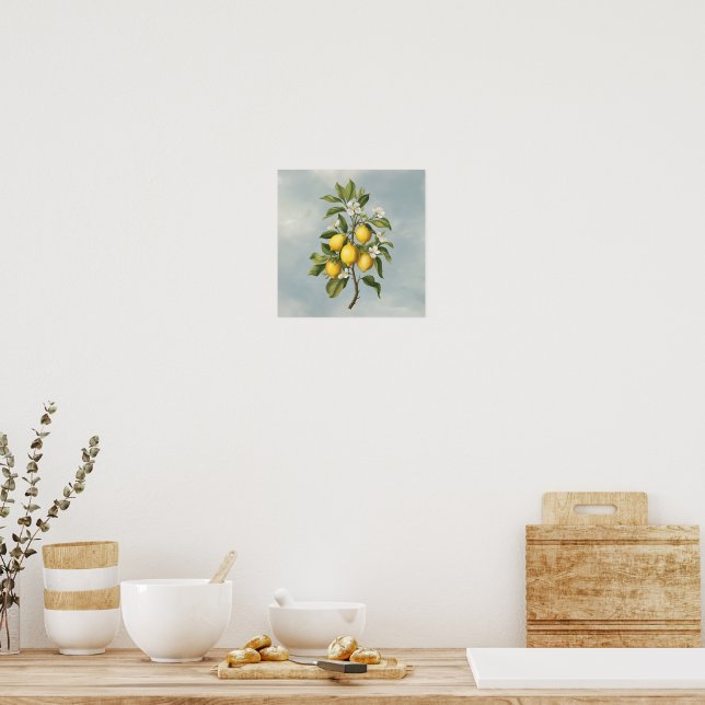 Spring’s Bounty: Lemon Tree Blossom Poster (Kitchen)