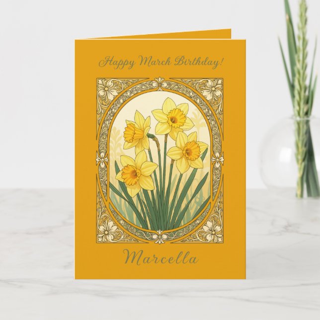 Spring’s First Smile The March Daffodil Card (Front)