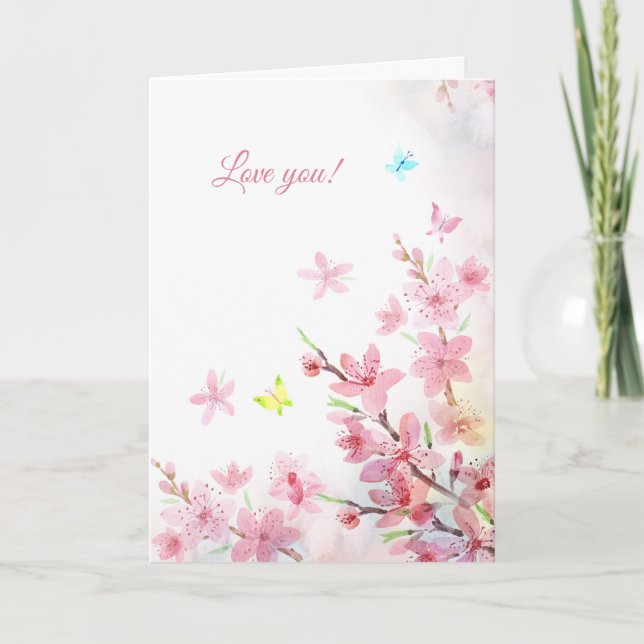 Spring Sakura greeting card (Front)