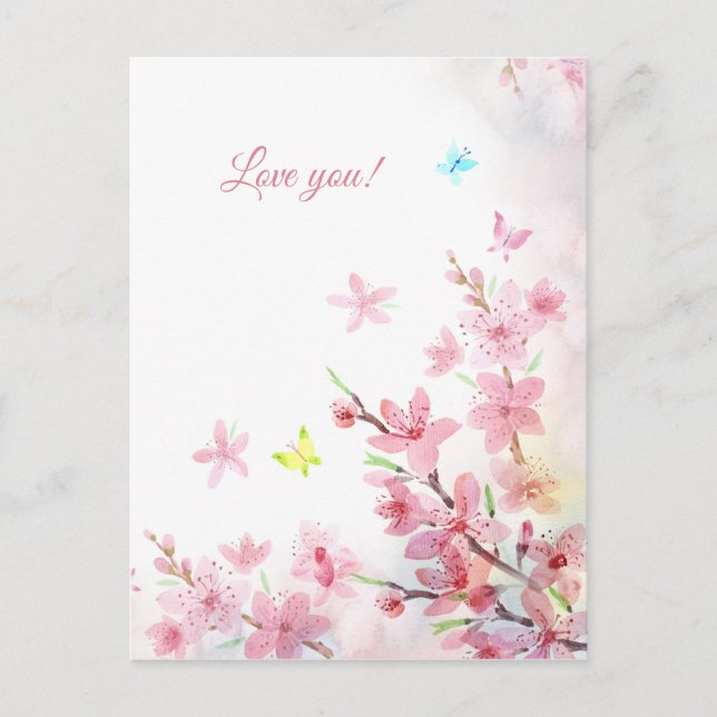Spring Sakura greeting card (Front)