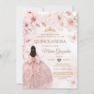 Spring Sakura Quinceañera Sweet 16 Cherry blossom  Invitation