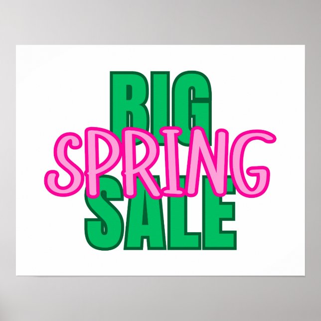 Spring Sale Sign, Boutique Signage, Retail Poster (Front)