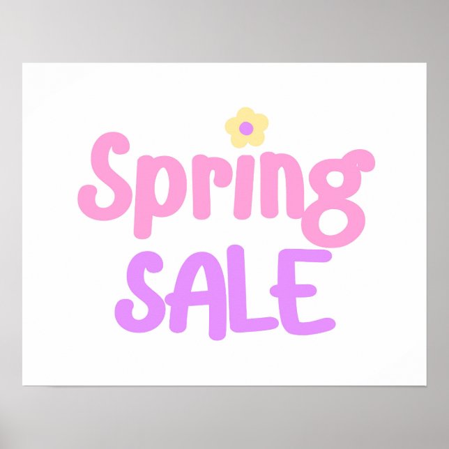 Spring Sale Sign, Boutique Signage, Retail Poster (Front)