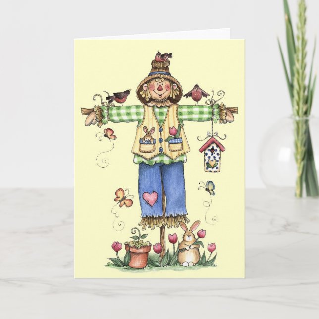 Spring Scarecrow - Greeting Card (Front)