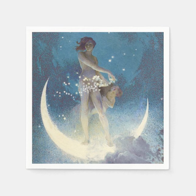 Spring Scattering Stars vintage illustration Napkin (Front)
