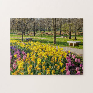 Spring Season Flower Garden Jigsaw Puzzle