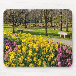 Spring Season Flower Garden Mouse Mat