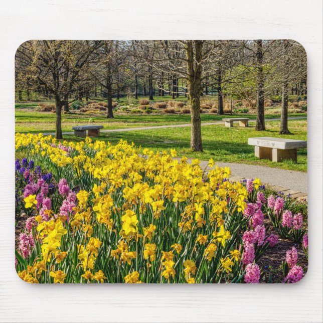 Spring Season Flower Garden Mouse Mat (Front)