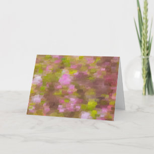 Spring Season Pinks Abstract Greeting Card