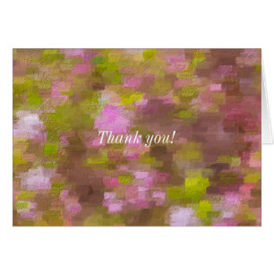 Spring Season Pinks Abstract Thank You Card