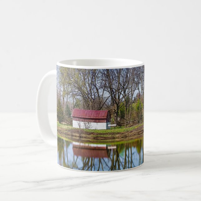 Spring Season Reflections Painterly Coffee Mug (Front Left)