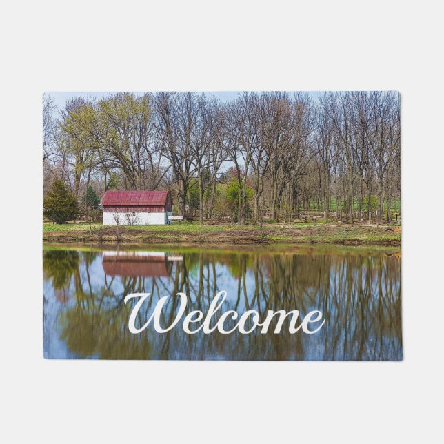 Spring Season Reflections Painterly Doormat (Front)