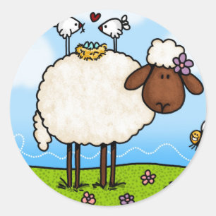 spring sheep stickers