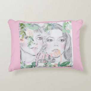 Spring Sisters Brushed Polyester Accent Pillow