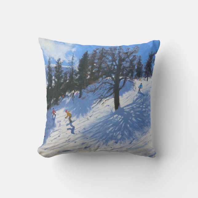 Spring skiers Verbier 2010 Cushion (Front)