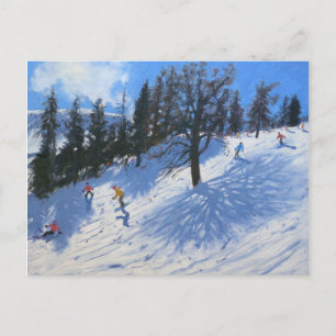 Spring skiers Verbier 2010 Postcard