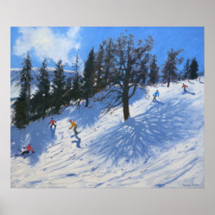 Spring skiers Verbier 2010 Poster