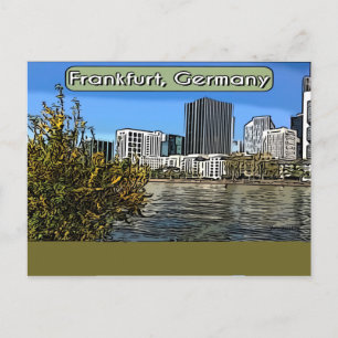 Spring Skyline of Frankfurt, Germany Postcard