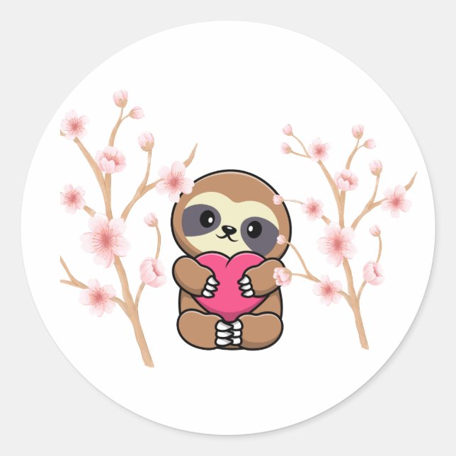 Spring sloth stickers (Front)