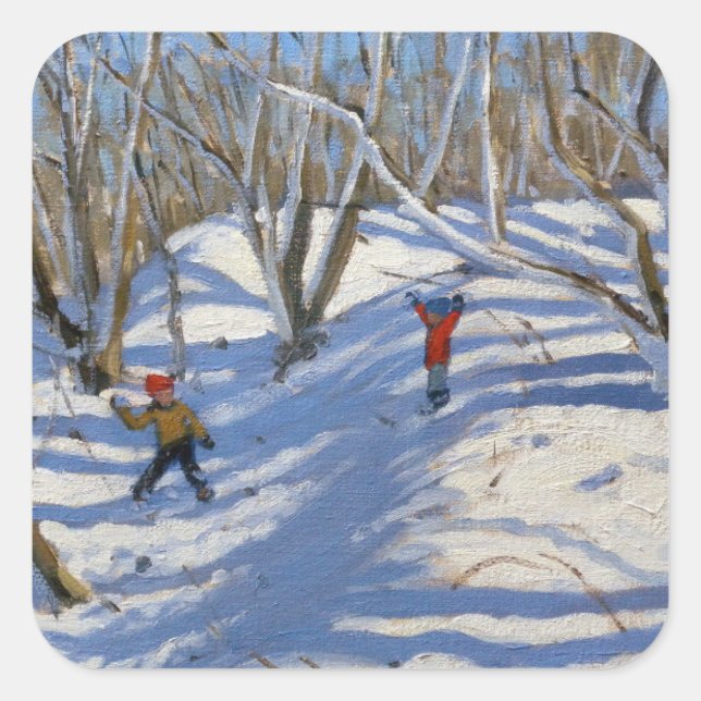 Spring Snow Newhaven Derbyshire 2008 Square Sticker (Front)