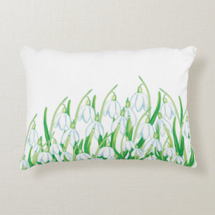 Spring Snowdrops  Decorative Cushion