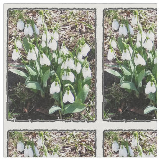 Spring Snowdrops Floral Fabric
