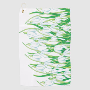 Spring Snowdrops Golf Towel