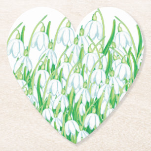 Spring Snowdrops   Paper Coaster
