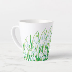 Spring Snowdrops Small Latte Mug