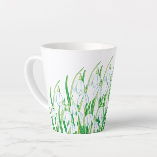 Spring Snowdrops  Small Latte Mug (Left Angle)