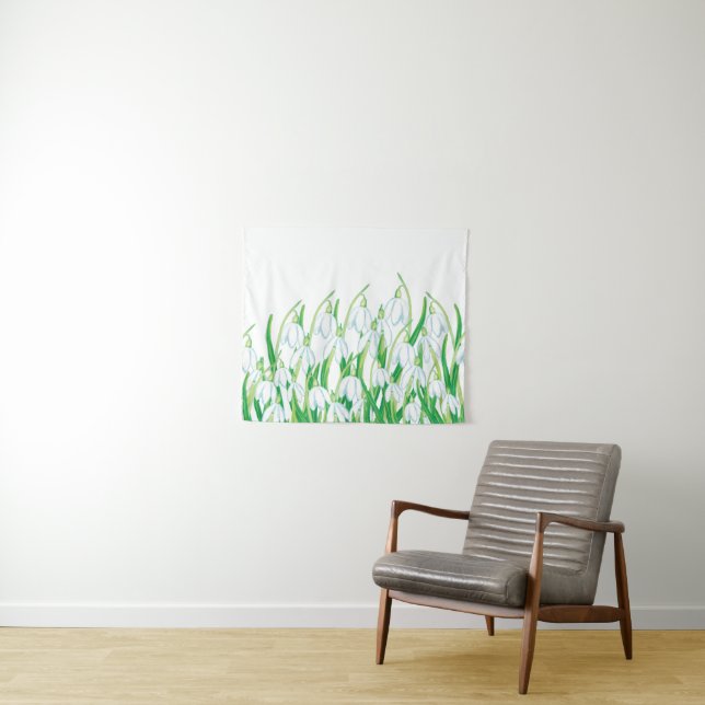 Spring Snowdrops   Tapestry (In Situ (Horizontal))