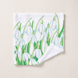 Spring Snowdrops  Wash Cloth