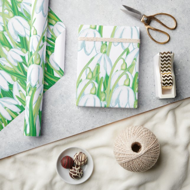 Spring Snowdrops  Wrapping Paper (Crafts)