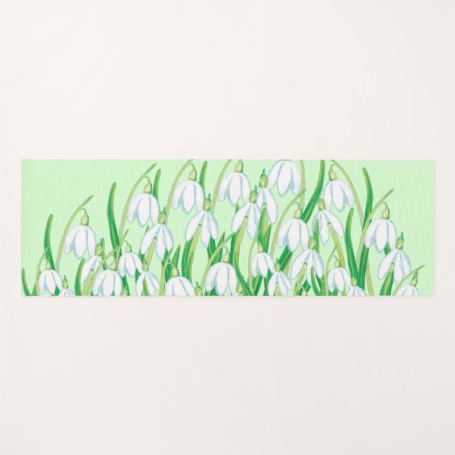 Spring Snowdrops  Yoga Mat (Front (Horizontal))