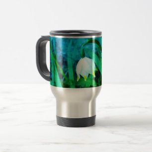 Spring Snowflake Leucojum vernum Flower Travel Mug