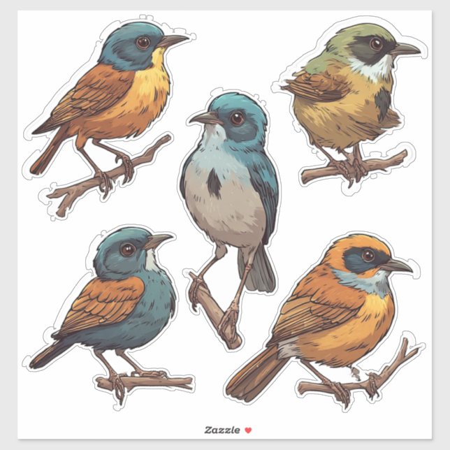 Spring Songbird Sticker Set Collection 🐦 (Sheet)