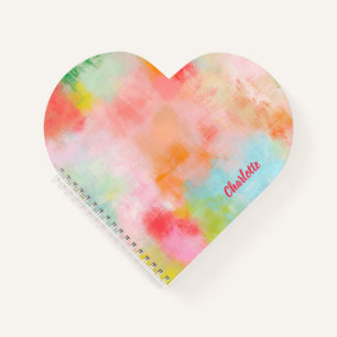 Spring Spark -  Pink Coral - Name or Monogram Notebook