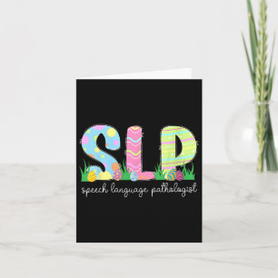 Spring Speech Language Pathologist Easter Bunny Sl Card