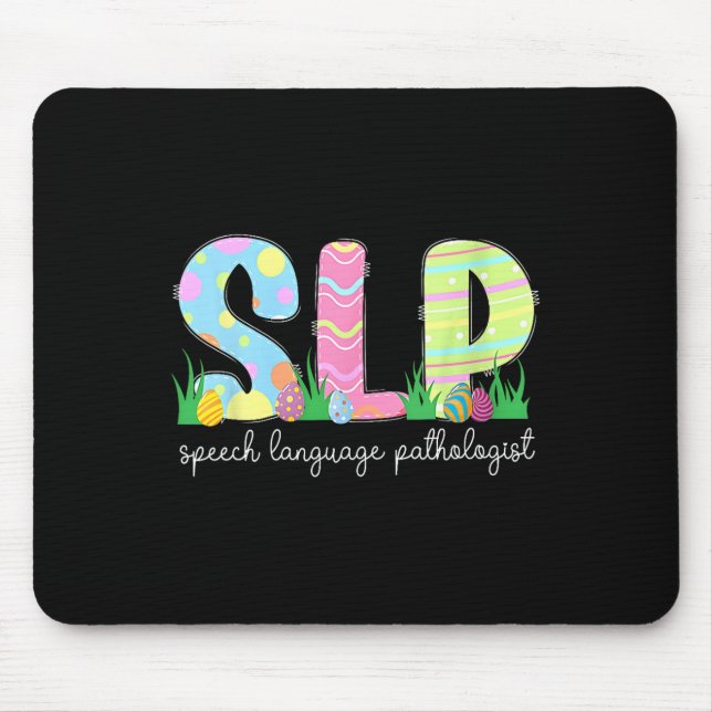 Spring Speech Language Pathologist Easter Bunny Sl Mouse Mat (Front)