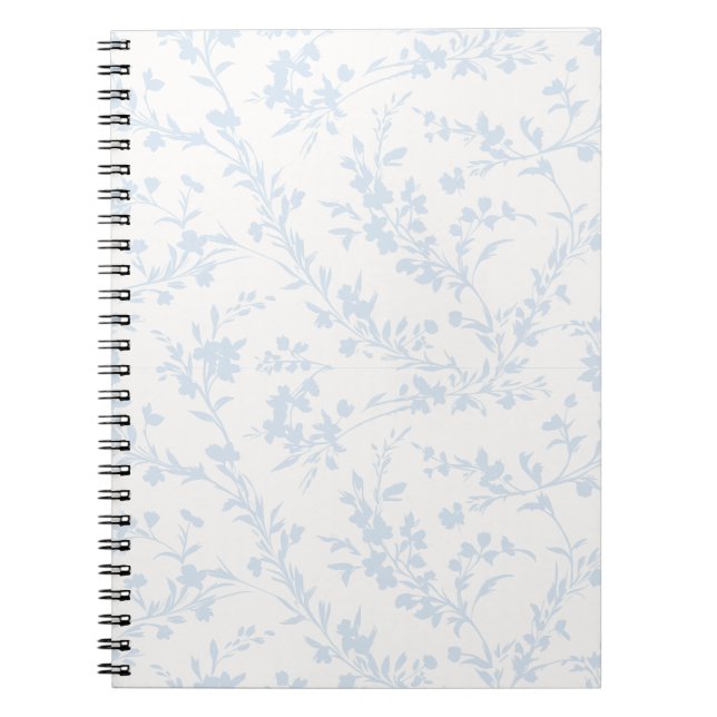Spring Sprigs Powder Blue - Neutral Notebook (Front)