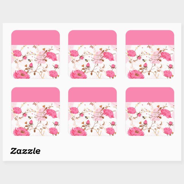 spring square sticker (Sheet)