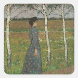 Spring Square Sticker