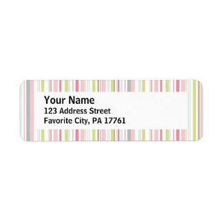 Spring Stripes Return Address Labels