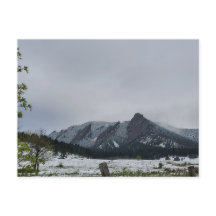 Spring Stubble Boulder Flatirons Postcard