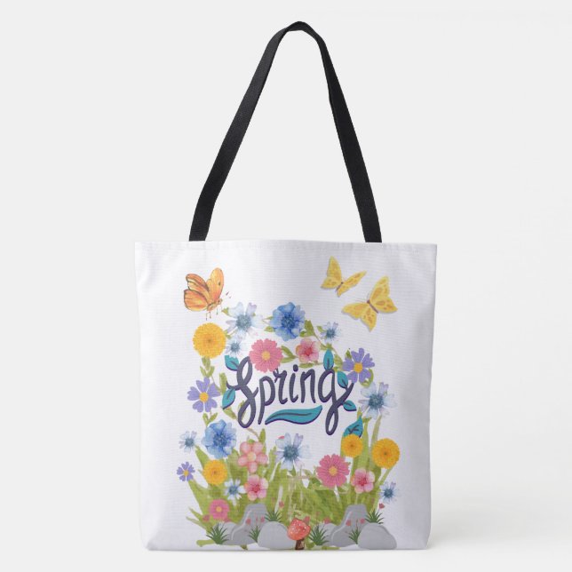 spring, style  tote bag (Front)