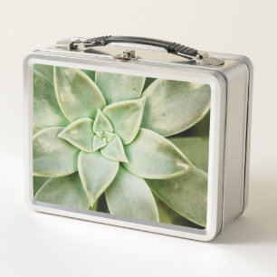 Spring Succulent Metal Lunch Box