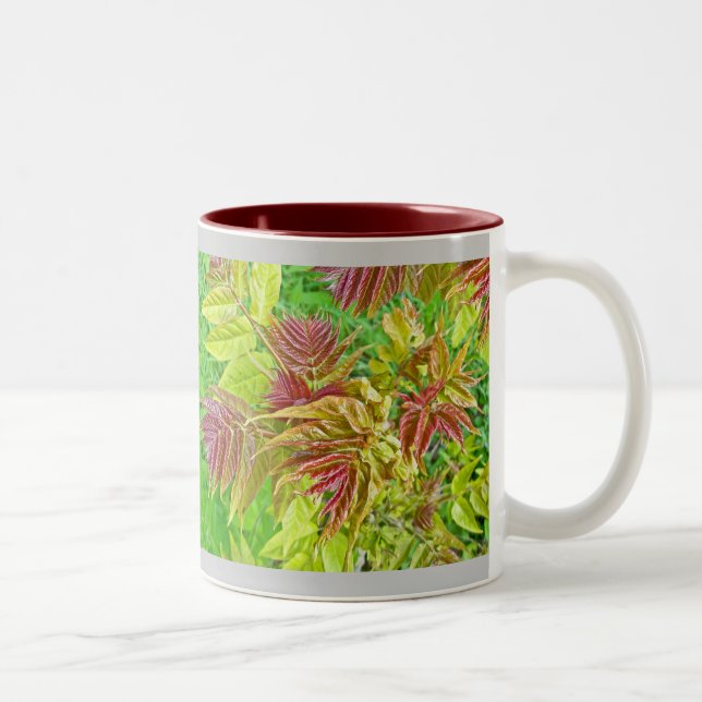 Spring Sumac Leaves Mug (Right)